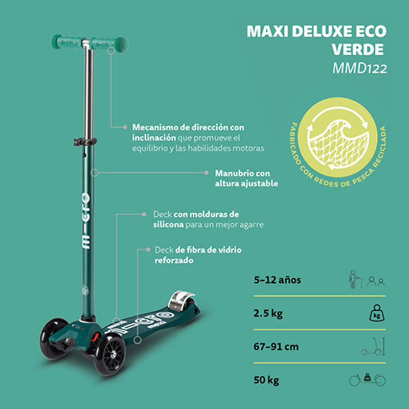 Scooter Maxi Deluxe ECO Micro verde