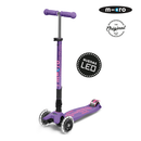 Scooter Maxi Deluxe Plegable LED Morado