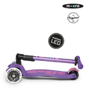 Scooter Maxi Deluxe Plegable LED Morado