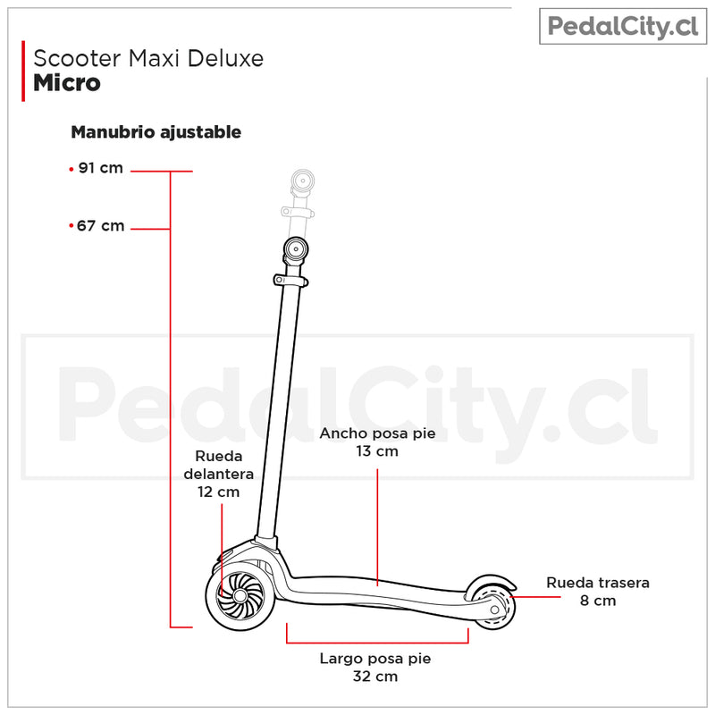 Scooter Maxi Deluxe LED Micro Menta