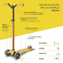 Scooter Micro Maxi Deluxe Pro Led Amarillo