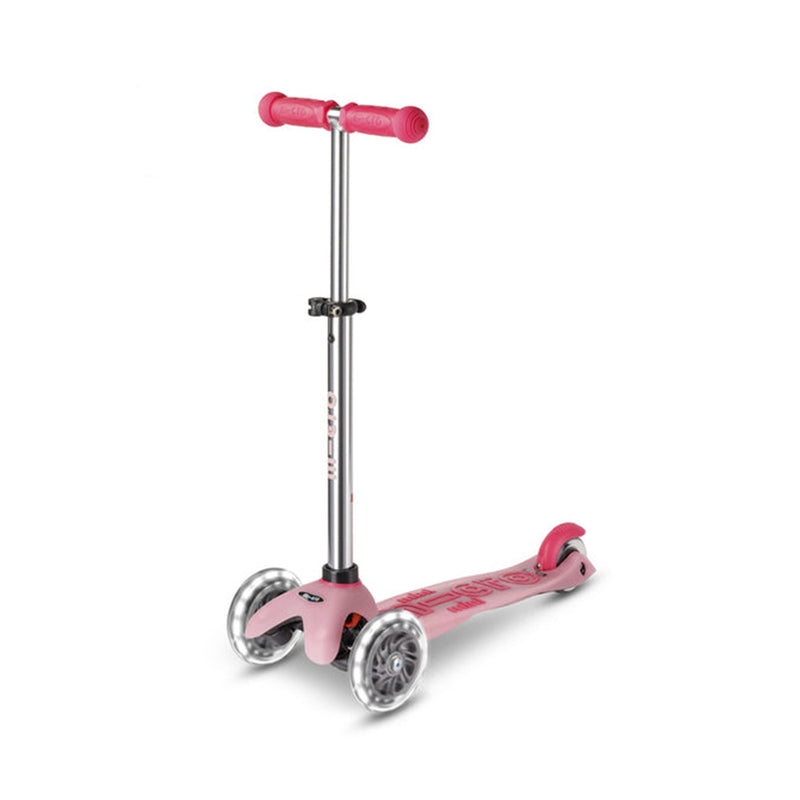 Scooter Micro Mini Deluxe Led Brilla de Noche Rosado