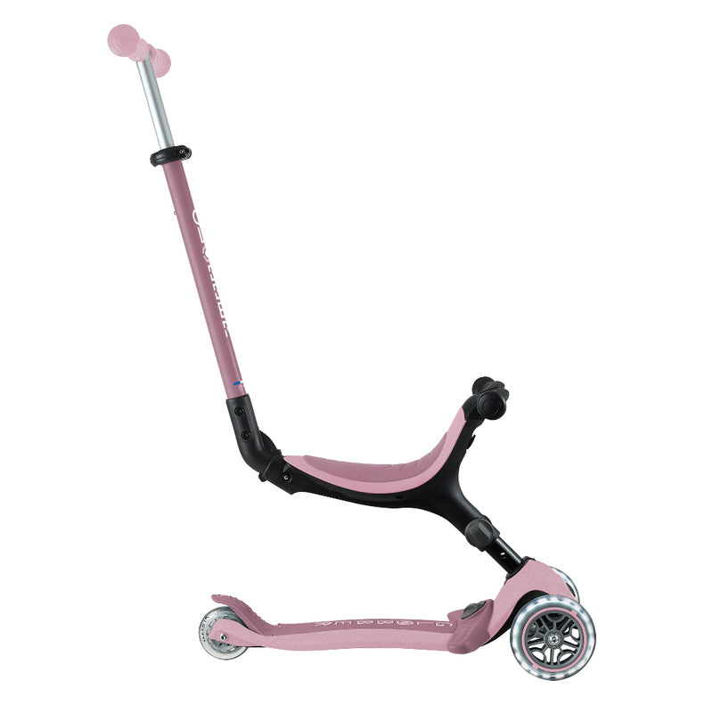 Scooter 3 en 1 Globber Go Up Lights Ecologic con Luces LED Berry