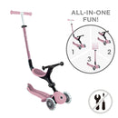 Scooter 3 en 1 Globber Go Up Lights Ecologic con Luces LED Berry