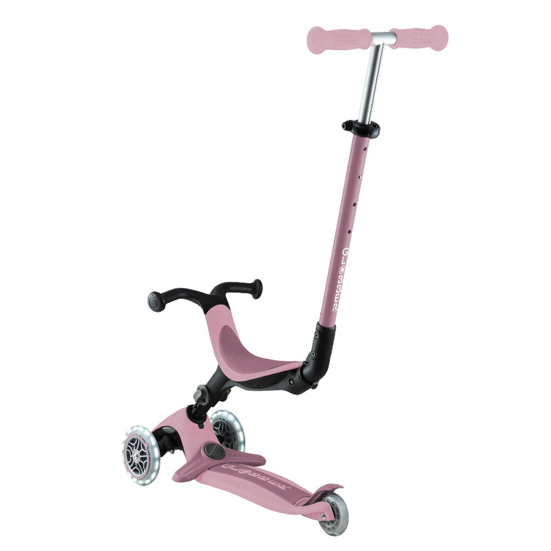 Scooter 3 en 1 Globber Go Up Lights Ecologic con Luces LED Berry