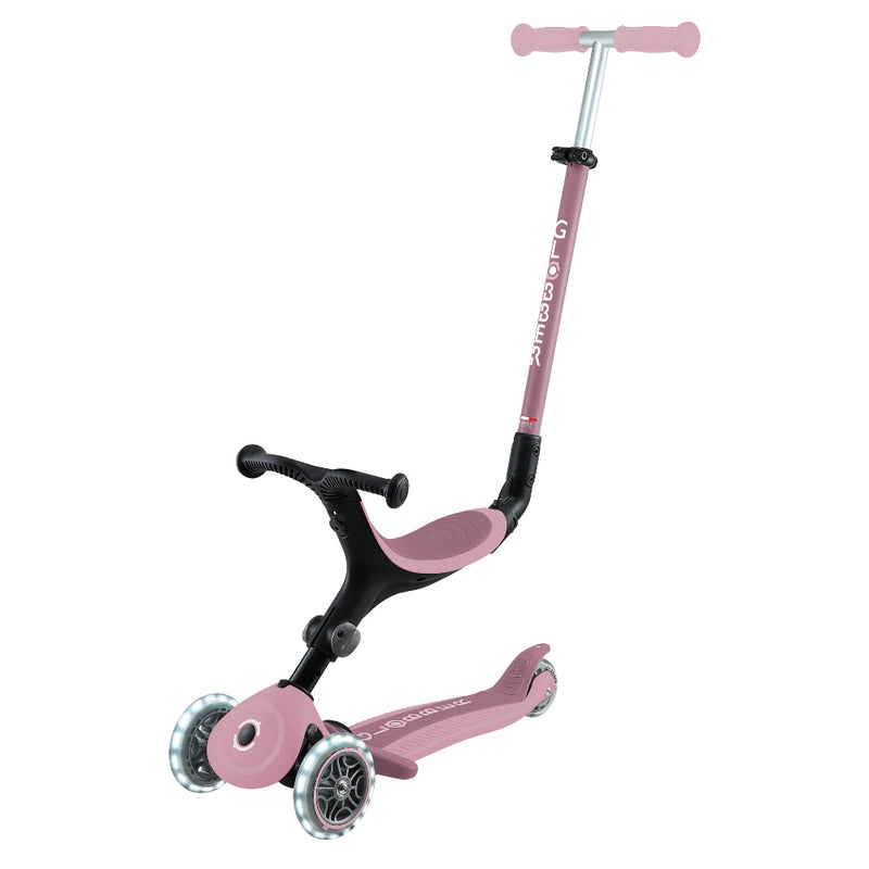 Scooter 3 en 1 Globber Go Up Lights Ecologic con Luces LED Berry