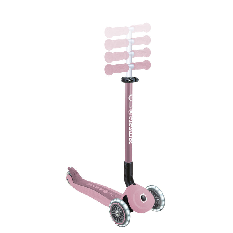 Scooter 3 en 1 Globber Go Up Lights Ecologic con Luces LED Berry