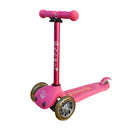 Scooter Infantil Ajustable Happy  3 Ruedas con Luces LED Pink