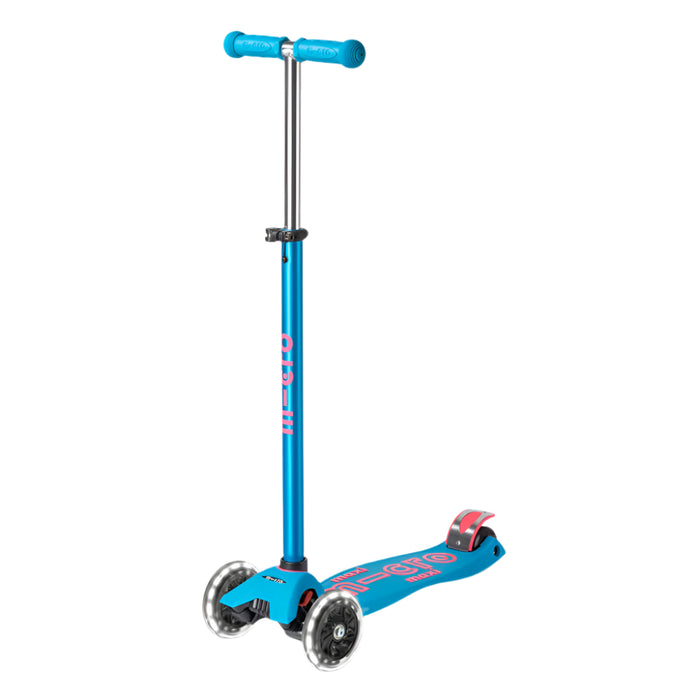 Scooter 3 ruedas Micro Maxi Deluxe Aqua con luces, niños