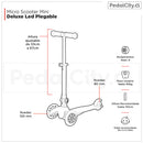 Scooter Micro Mini Deluxe Led Plegable Azul Marino