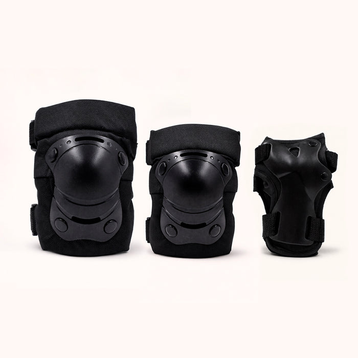 Set de protecciones Hook 402 negro: rodilleras, coderas y muñequeras