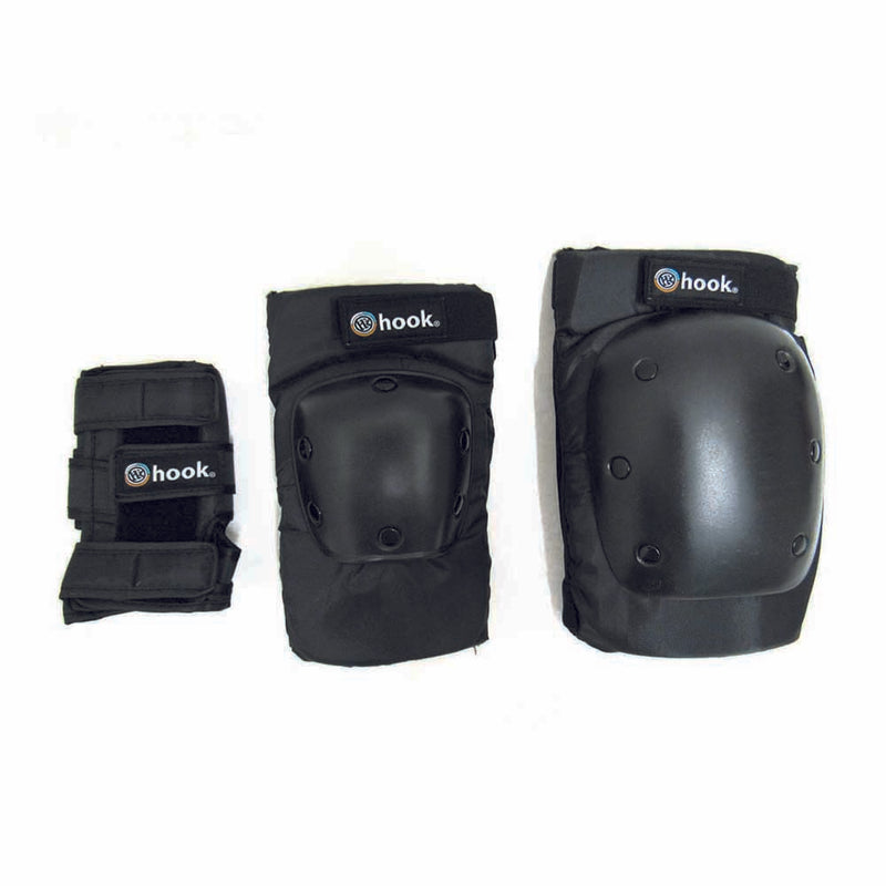 Set de Protecciones (Rodilla-Codo-Muñeca) Hook Negro 403