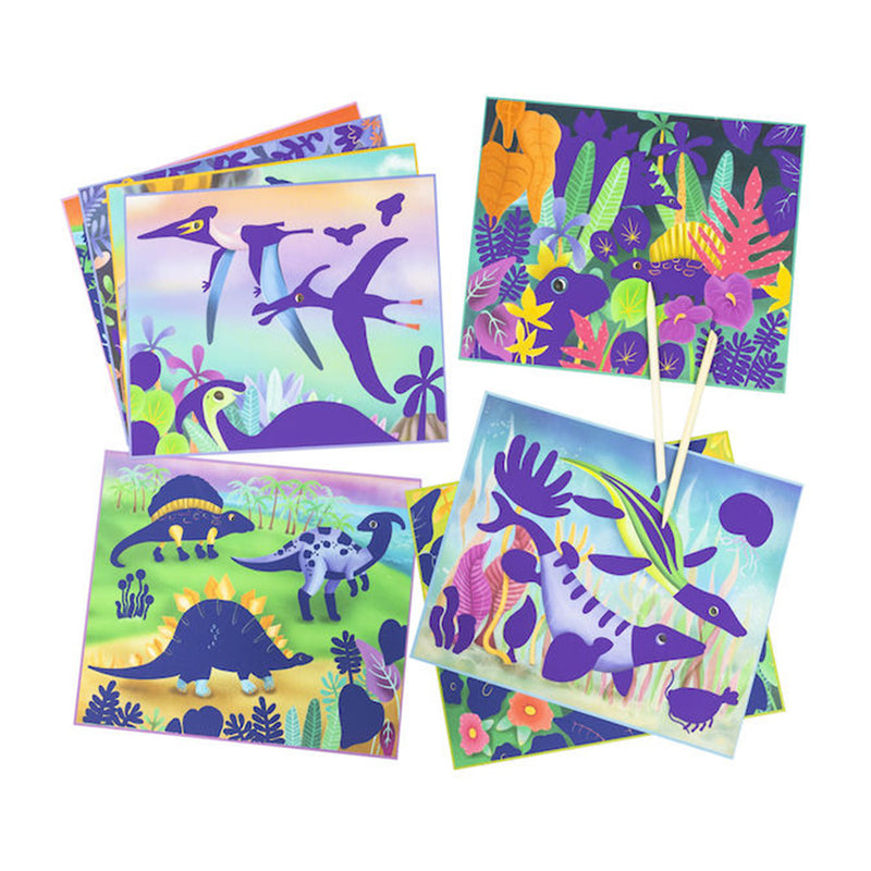 Set de arte para raspar Dinosaurios