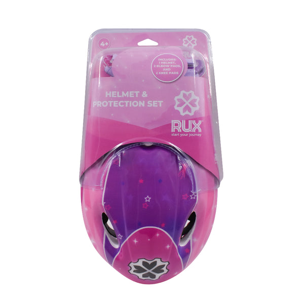 Set de casco + protecciones infantiles Rux Pink
