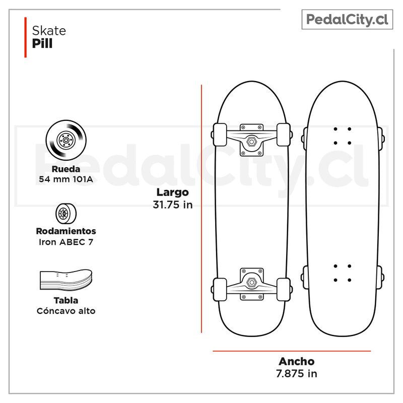 Skate Completa 31 Minutos "Estamos al Aire" 7.875 X 31.75