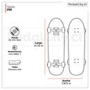 Skate Pill logo clásico Blue 7.8