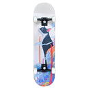 Skate Cat Flowers White Skate 7.8"