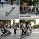 Skate Pill Animal Friends Grey 8.68 x 32.5