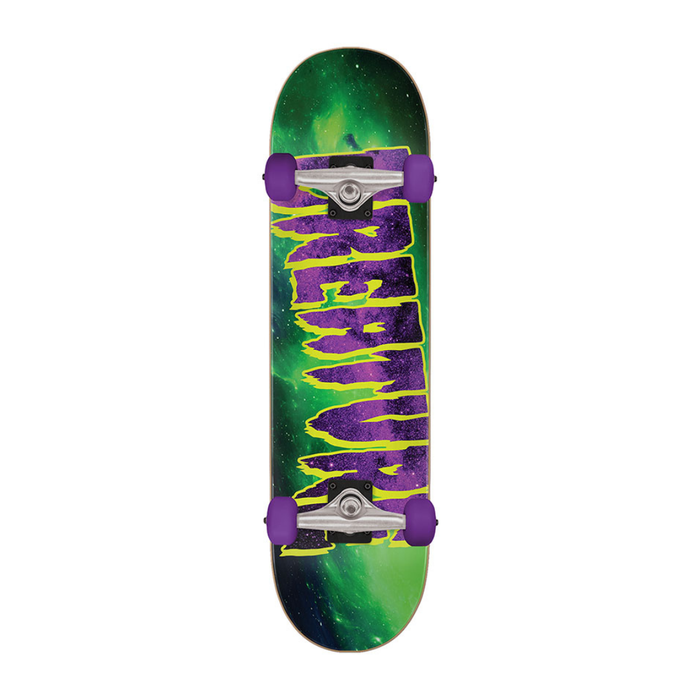 Skate completo Creature Galaxy Logo Mid 7.8 x 31 verde y morado