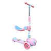 Scooter 3 ruedas Asiento Pedalcity Cangrejo plegable, niños, rosado