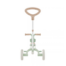 Triciclo evolutivo Globber 3 en 1 Plus Pistachio vista frontal con manilla para papás