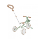 Triciclo evolutivo Globber 3 en 1 Plus Pistachio en modo guiado, vista lateral en ángulo