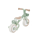 Triciclo evolutivo Globber 3 en 1 Plus Pistachio vista frontal en ángulo con canasto