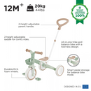 Triciclo evolutivo Globber 3 en 1 Plus Pistachio: desde 12 meses, hasta 20 kg y sus características