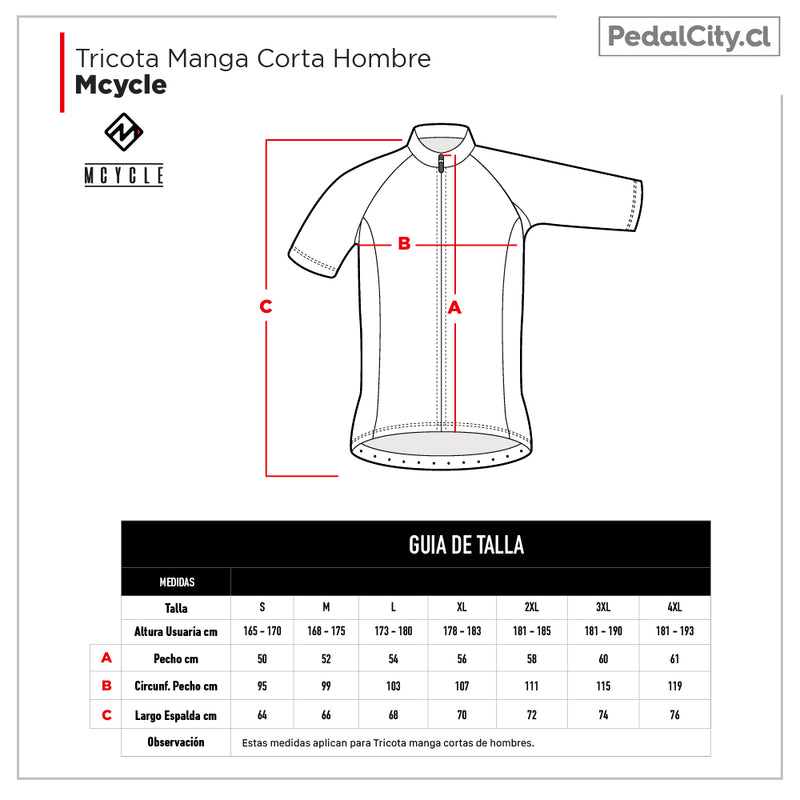 Tricota manga corta Mcycle MY060 Pro