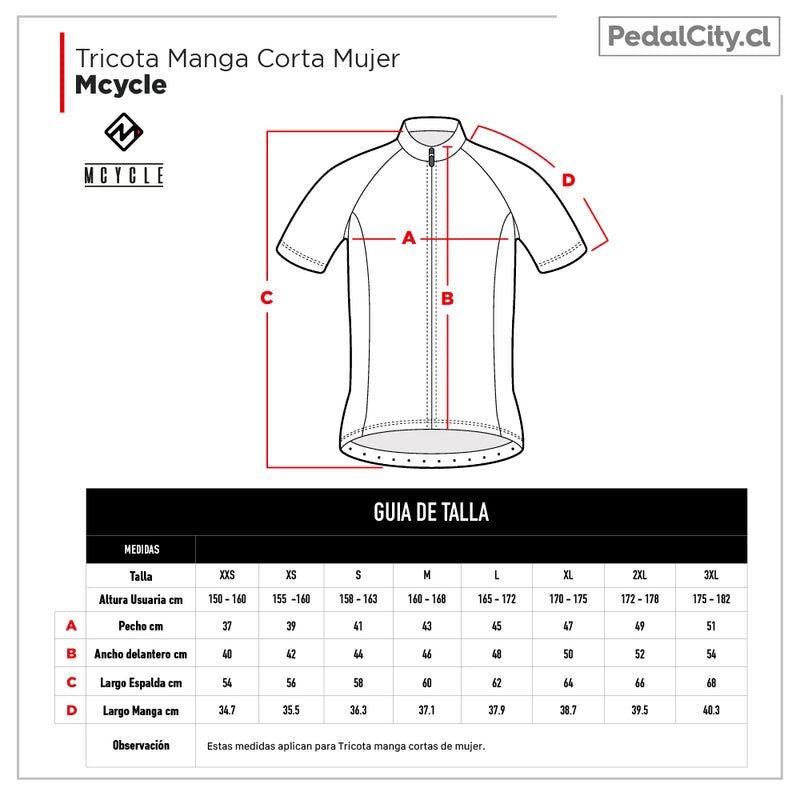 Tricota manga corta Mcycle MY080W Pro