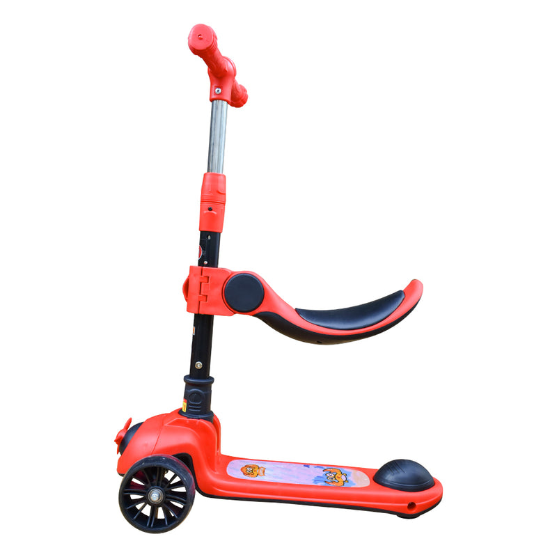 Triscooter con Asiento Plegable Cangrejo Roja
