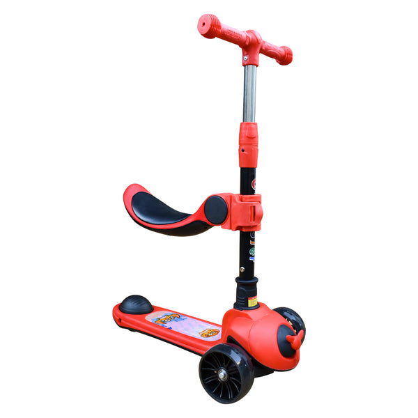 Triscooter con Asiento Plegable Cangrejo Roja