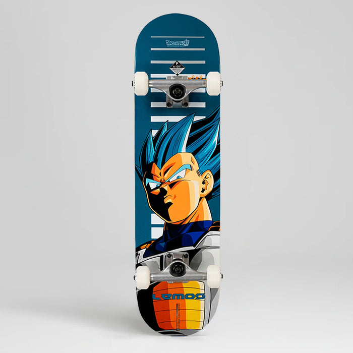 Skate completo Primitive x Dragon Ball Super Vegeta by Lemos de 8,125 pulgadas, gráfica de la tabla