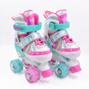 Patines Quad infantiles Pink Magic Stars Ruedas LED