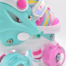 Patines Quad infantiles Pink Magic Stars Ruedas LED