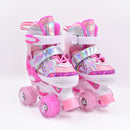 Patines Quad infantiles Rosa Unicornio Ruedas LED