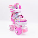 Patines Quad infantiles Rosa Unicornio Ruedas LED
