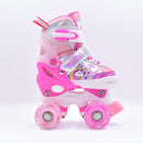 Patines Quad infantiles Rosa Unicornio Ruedas LED