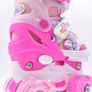 Patines Quad infantiles Rosa Unicornio Ruedas LED