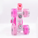 Patines Quad infantiles Rosa Unicornio Ruedas LED