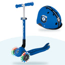 Kit Globber: scooter Lights Plegable Navy Blue y casco Primo Fantasy Navy Blue Racing