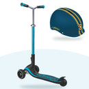 Kit Globber: scooter Ultimum Sky Blue y casco Ultimum Petrol Blue