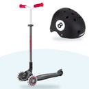 Kit Globber: scooter Maxi Lights Black y casco Primo Fantasy 8 Ball Black