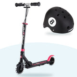 Kit Globber: scooter Flow Element Junior Lights Black Pink y casco Primo Fantasy 8 Ball Black
