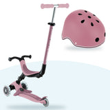 Kit Globber: scooter Go Up Lights Ecologic Berry y casco Primo Lights Deep Pastel Pink