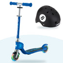 Kit Globber: scooter Flow Foldable Junior Lights Navy Blue y casco Primo Fantasy 8 Ball Black