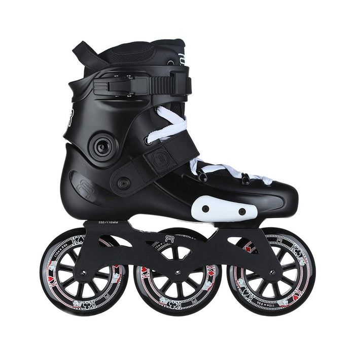 Patines triskate FR Skates FR3 110 negro y blanco vista lateral