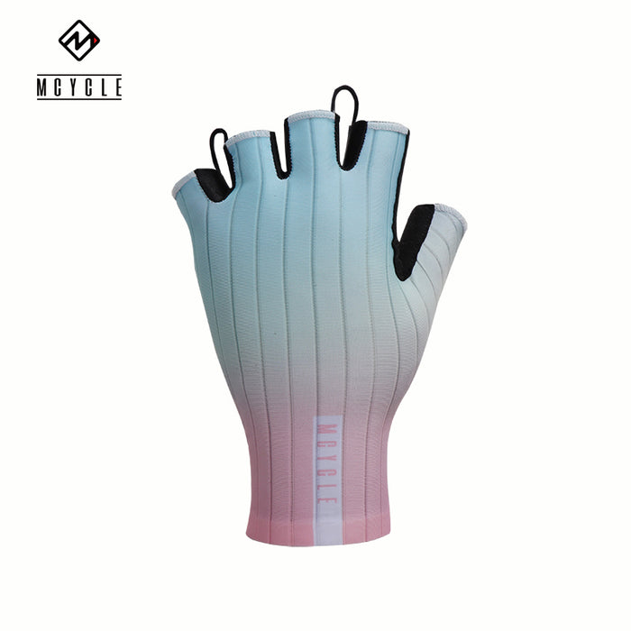 Guante Cortos Mcycle celeste/rosado