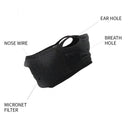 Máscaras Deportiva Filtrante Lavable Sin Cuello F5s E7  - Negra/Gris