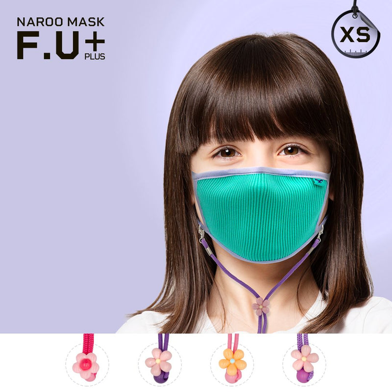 Máscaras Filtrante Lavable  KIDS Fu+ Aqua (Incluye cordón ajustable)